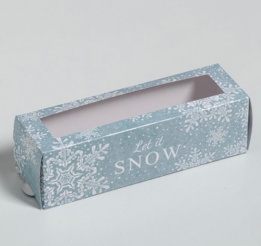 Коробка складная Let it snow 18 х 5,5 х 5,5 см.