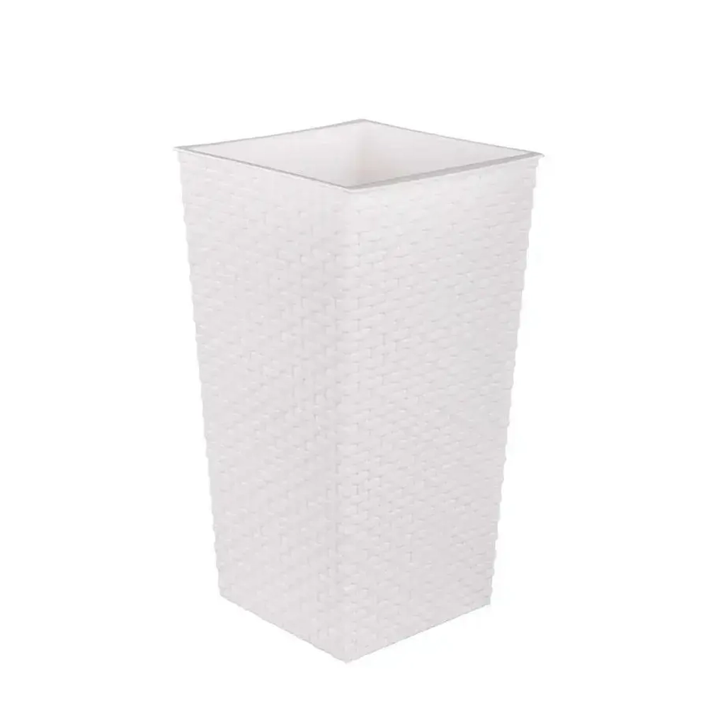 Кашпо напол. Ротанг со вставкой (230х415мм) (белый) (комплект 5 шт)