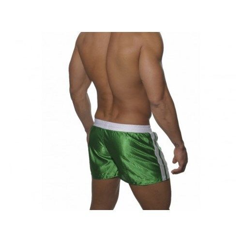 Мужские спортивные шорты зеленые с белым поясом ES Collection SHORTS GREEN - WHITE