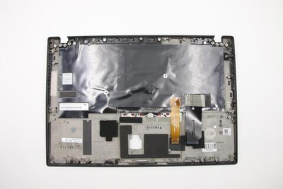 Верхняя панель с клавиатурой (топкейс) для ноутбука Lenovo ThinkPad T490s , черная, с подсветкой, раскладка - русская (02HM262)