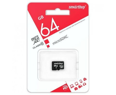 Карта памяти micro SDXC Smartbuy 64GB Class 10 (без адаптера) LE