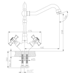 Смеситель Rossinka Z02-72 для кухни