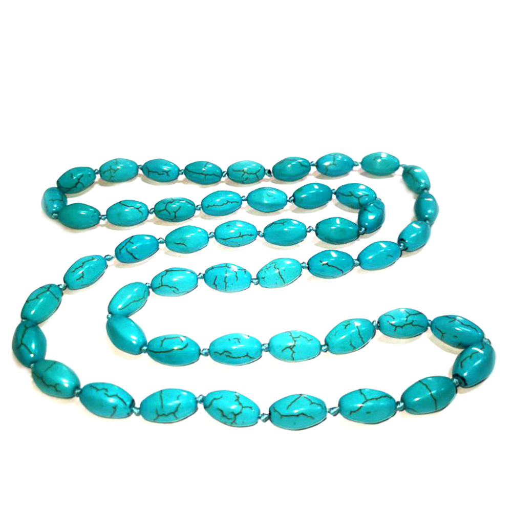 Бусы длинные бирюза асс.