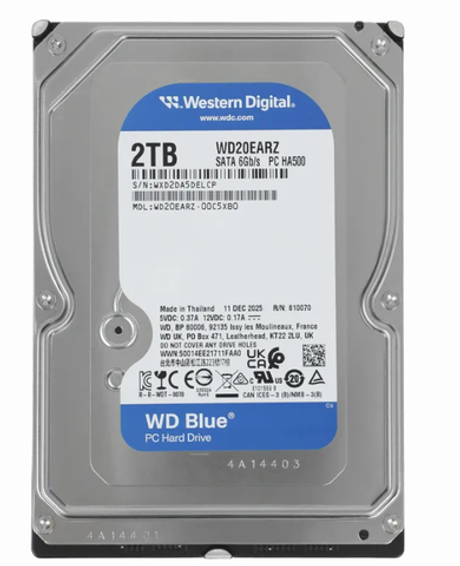 Жесткий диск Western Digital WD Blue 2 ТБ 3,5″ (WD20EARZ)