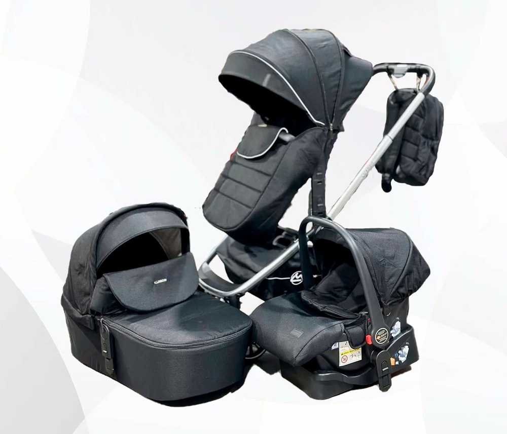 Коляска модульная 3в1 Luxmom 780 /черный цвет/автолюлька