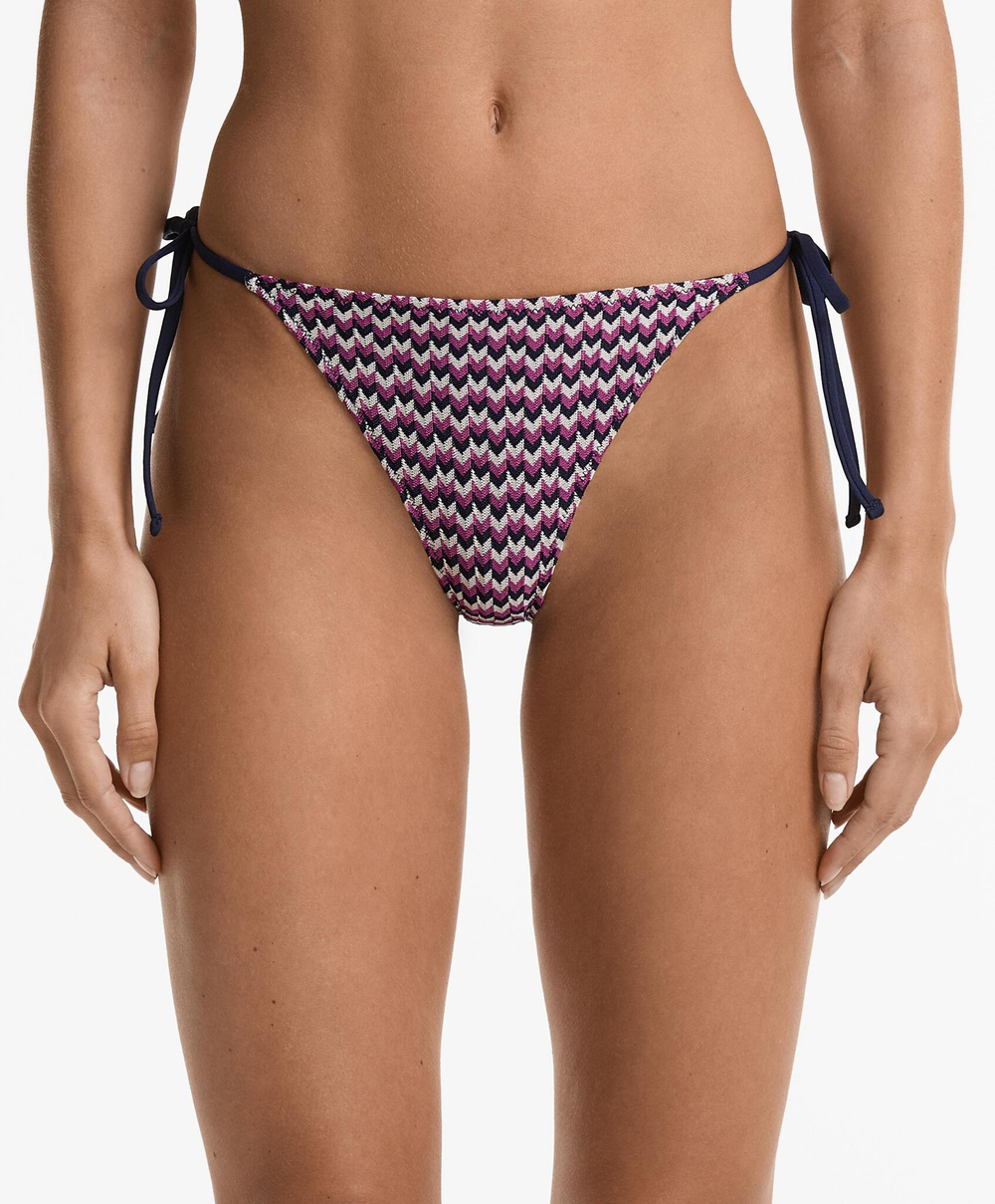 OYSHO Трусы-бикини средней посадки, связанные крючком, фуксия