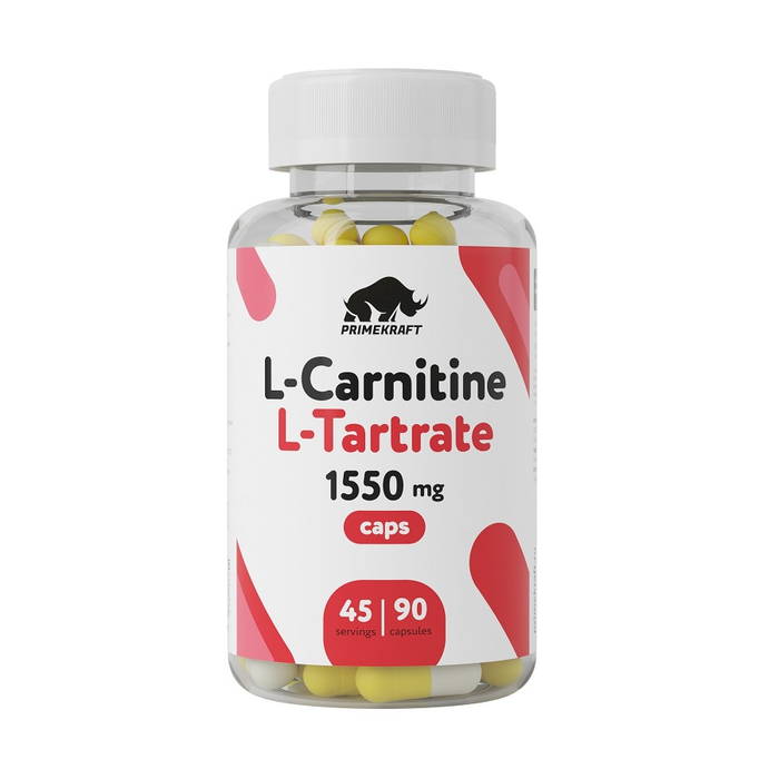 L-Карнитин (L-Тартрат), L-Carnitine L-Tartrate, Prime Kraft, 90 капсул
