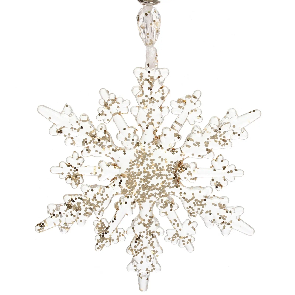 Подвеска «Ажурная снежинка» 16 см, Золото