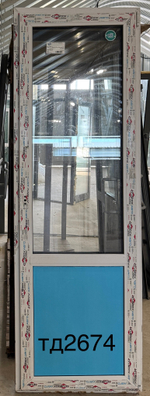 Дверь Пластиковая Б/У 232(в) х 76(ш) Балконная