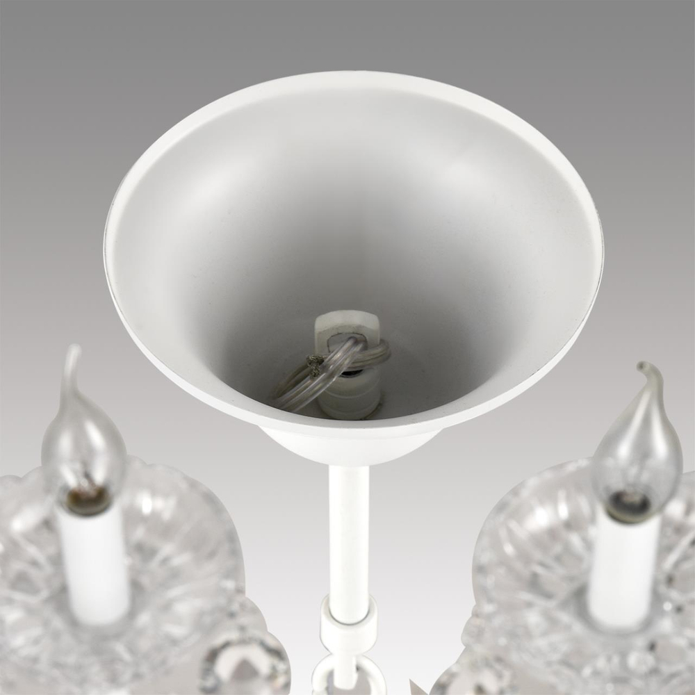 8189/8 CLASSI LN25 23 белый, металл/хрусталь Люстра E14 8*40W 220V SNOW