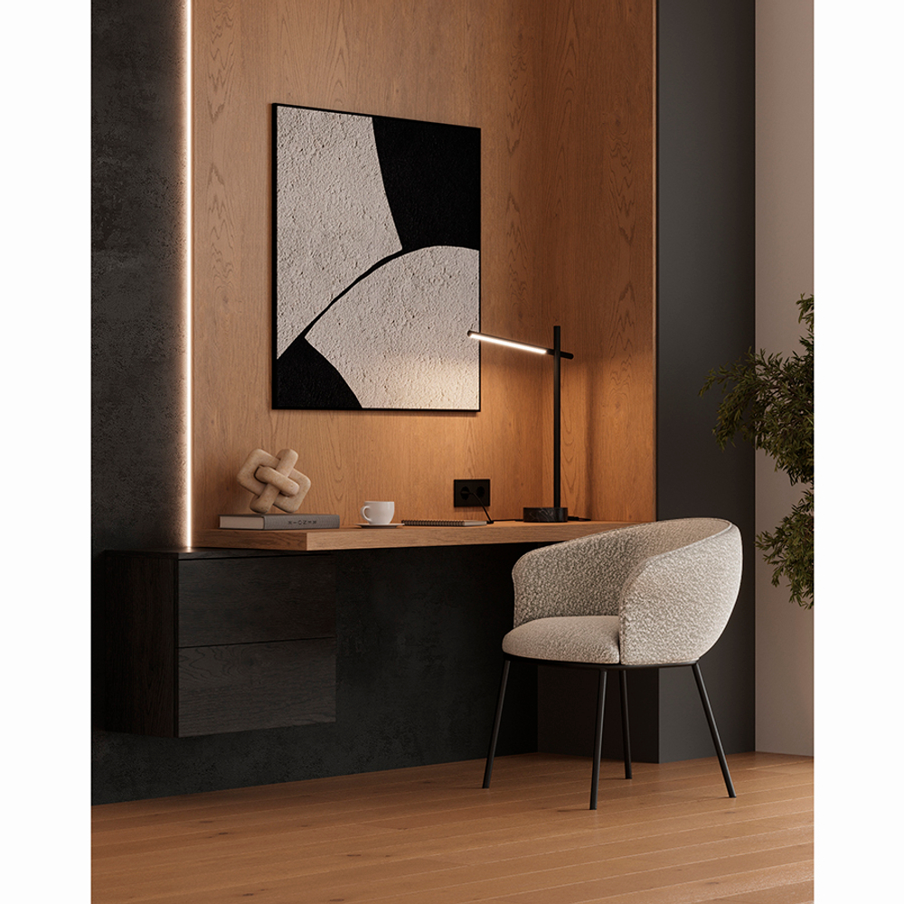 Стул paal, шенилл, серый