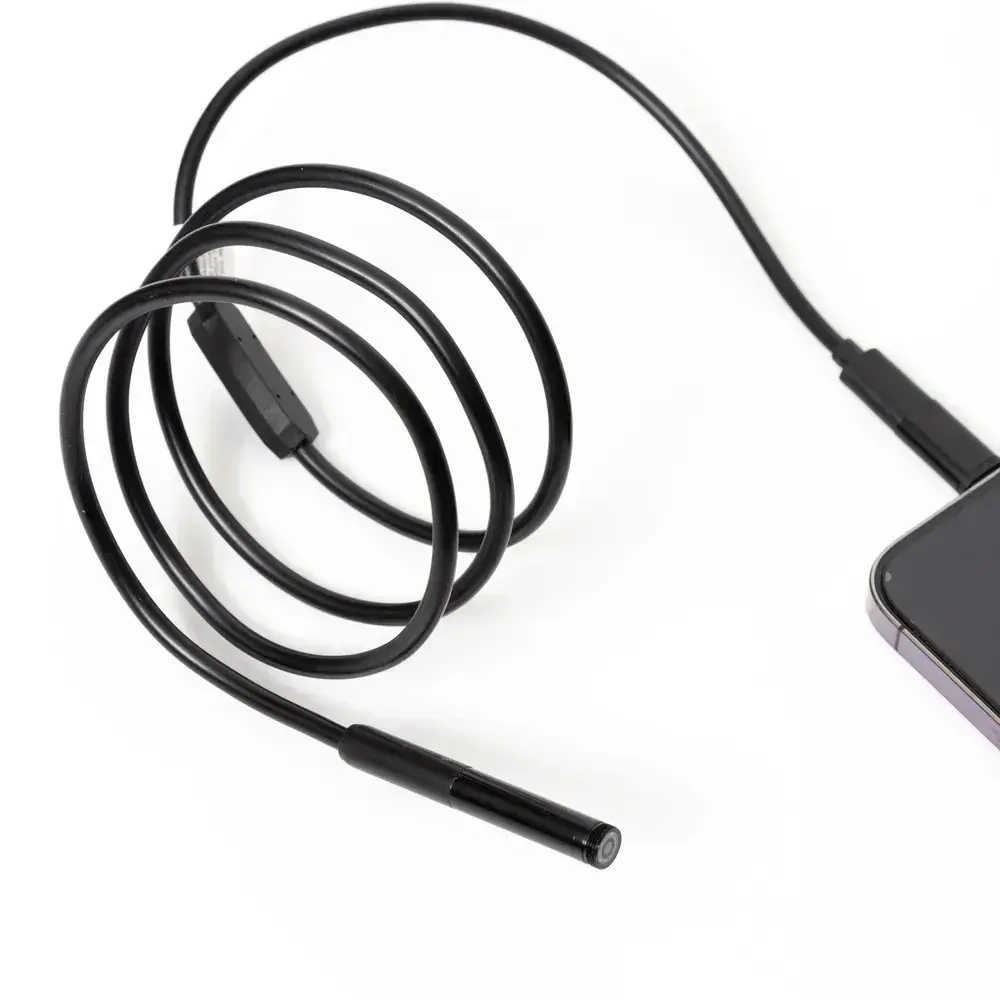 Эндоскоп для смартфона Андроид, Айфон и компьютера 1 м wifi водонепроницаемый, для автомобиля и бытовых нужд