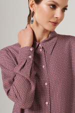 23141 Блузка женская (винный принт)