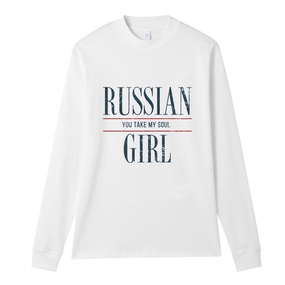 Лонгслив RUSSIAN GIRL | Молочный