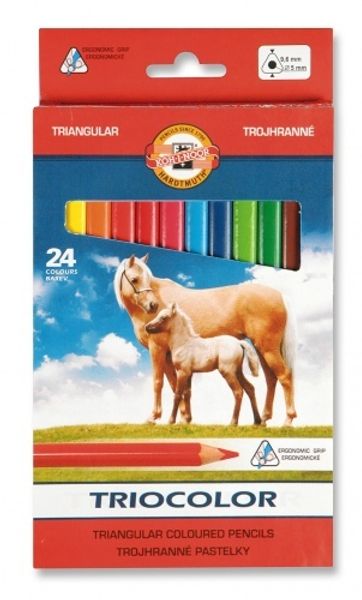 Карандаши цветные TRIOCOLOR 3144, 24 цвета
