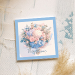 Карточка «Поздравляем (букет с гортензией)»