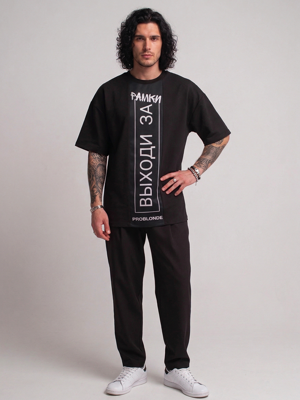 Футболка для парикмахеров НУМЕРО 1 мужская принт Рамки