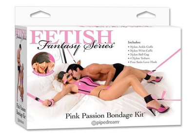 Набор для фиксации Fetish Fantasy Series Pink Passion Bondage Kit (Цвет: Черный-розовый)