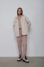 Куртка-рубашка Alexandra Talalay стёганая AW015 ванильная