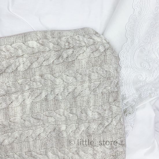 Конверт-одеяло "Косички" жемчужный