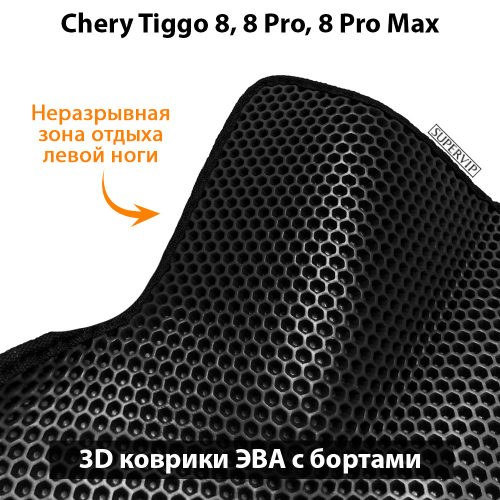Автомобильные коврики ЭВА с бортами для Chery Tiggo 8, 8 Pro, 8 Pro Max (18-н.в.)