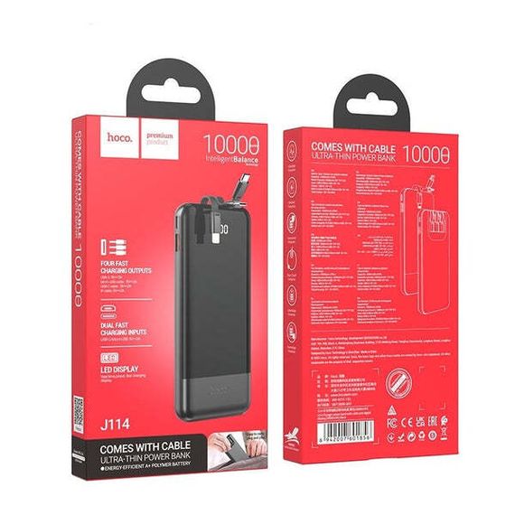 Powerbank Comes with cable ultra-thin Power Bank 10000mAh J114