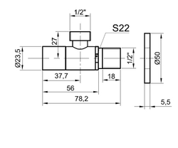 Вентиль для подвода воды Bronze de Luxe 32626