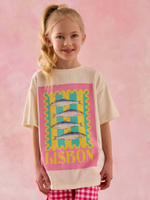 Футболка и брюки для девочки в комплекте для девочки Next AH6-442, Молочный, Розовый