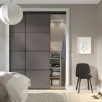 Комбинация раздвижных дверей - SKYTTA/MEHAMN IKEA/ СКЮТТА/МЕХАМН ИКЕА, 240х177 см, черный