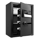 Сейф DELI "ET621" электронный замок + ключ, 410х340х595 мм, 32 кг, черный