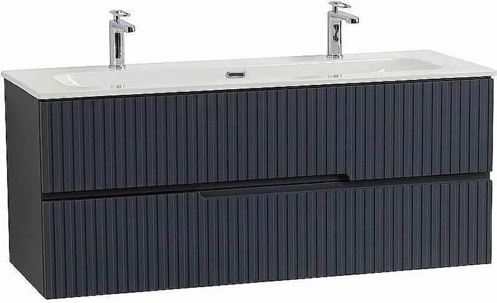 Тумба с раковиной Cezares DUET-N 120 DUET-N-1200-2C-SO-GR-P графит