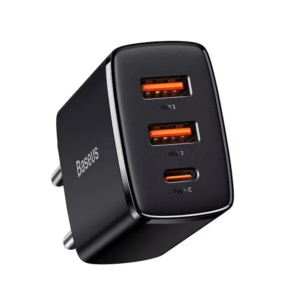 Блок питания Baseus Compact Fast Charger USB/USB-C 30W черный