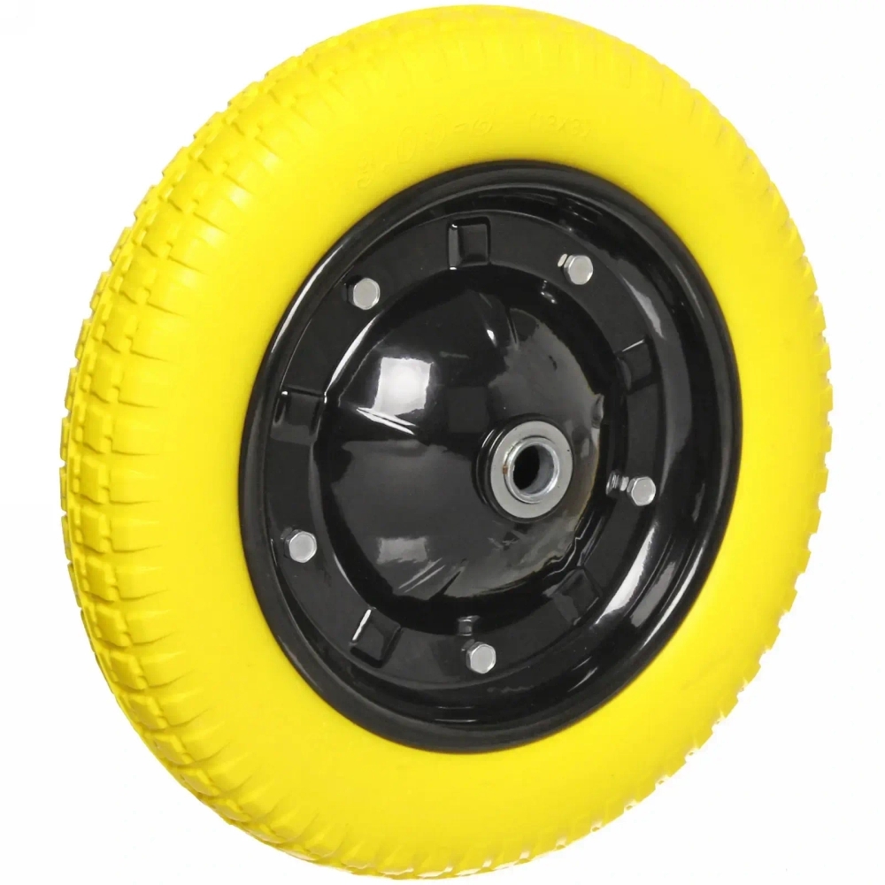 Колесо к тачке 13» 3,00*8 (ось 20мм) вспененный полиуретан