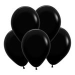 Шар (5''/13 см) Черный, пастель, 100 шт.