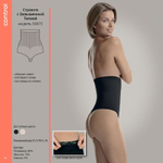 Утягивающие трусики-стринги с высокой талией (Размер: XL) (Цвет: телесный)