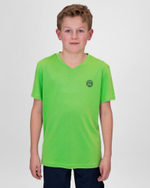 ОДЕЖДА ДЛЯ ТЕННИСА Мальчики, Футболка BIDI BADU CREW INSIDE OUT JUNIOR V NECK TEE .