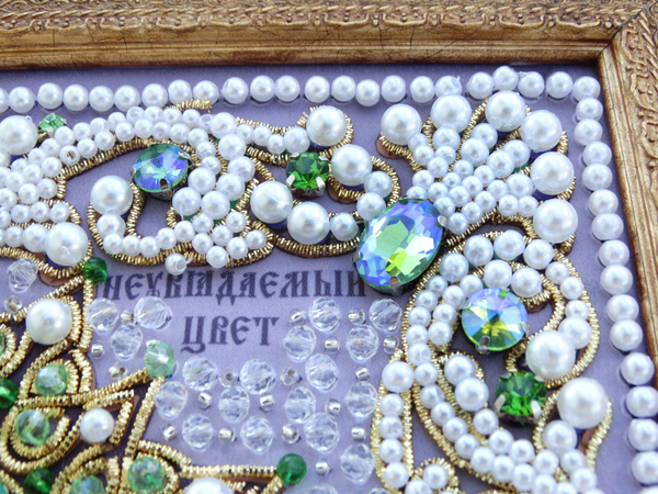 ЖС-11-ЗЗ Набор для вышивания хрустальными камнями Богородица Неувядаемый цвет (зеленый)