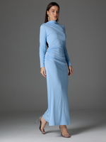 Платье макси с драпировкой и длинным рукавом THELILU