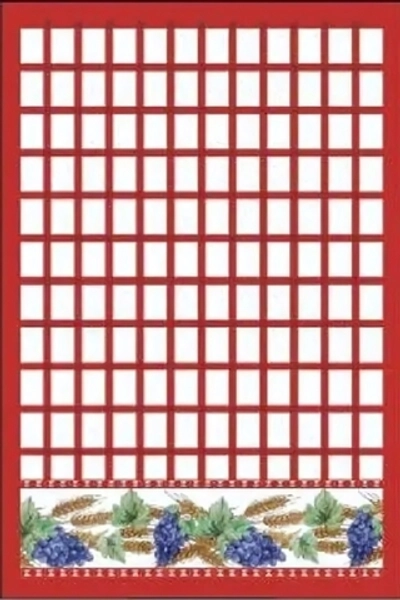 Полотенце кухонное «Клетка - Урожай» 40*57 см, цвет красный, микрофибра 200 гр/м2