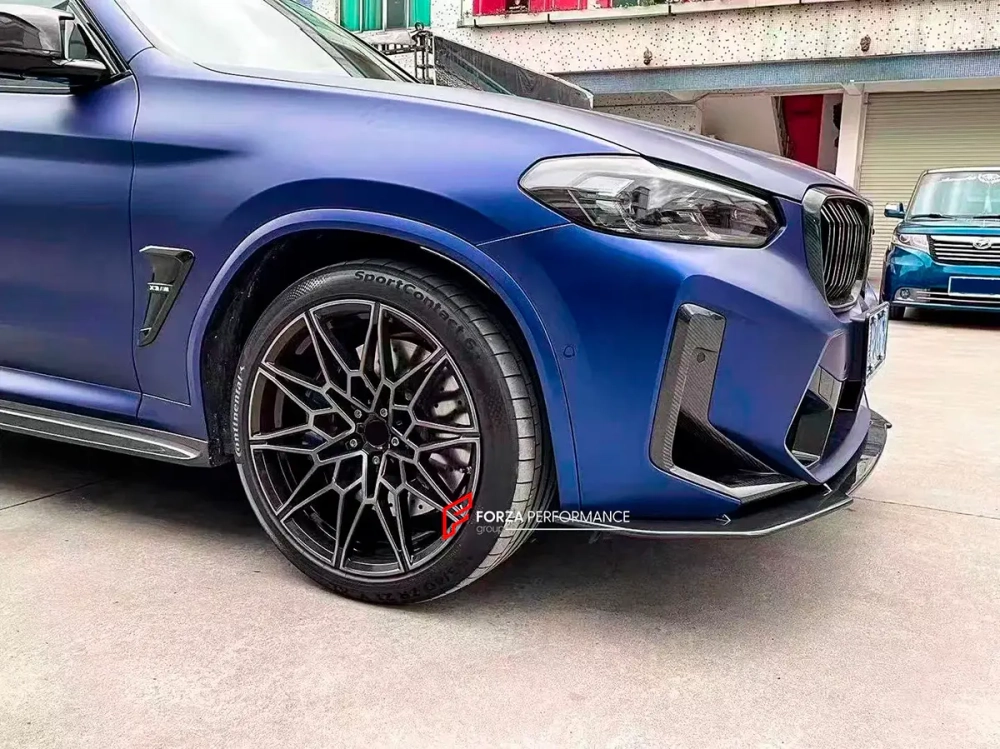 Карбоновая губа переднего бампера для BMW X3M/X4M F97/F98 Рестайлинг 2021+ БМВ