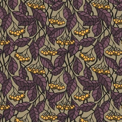 ЖЁЛТЫЕ ЯГОДЫ НА ЗОЛОТОМ ФОНЕ