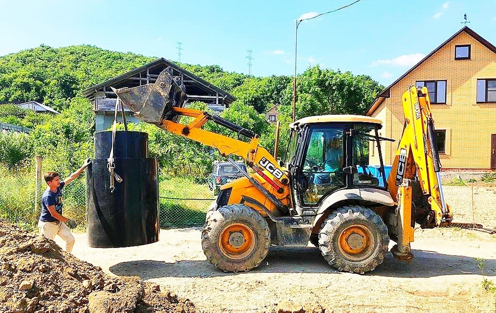 Станция биологической очистки Канада K-Home 5.0 PR Вертикальная / 5000 л. в сутки / 25 чел. / принудительный сброс / компрессорная аэрация (2200x2200x2900см;черный) - арт.556114.1