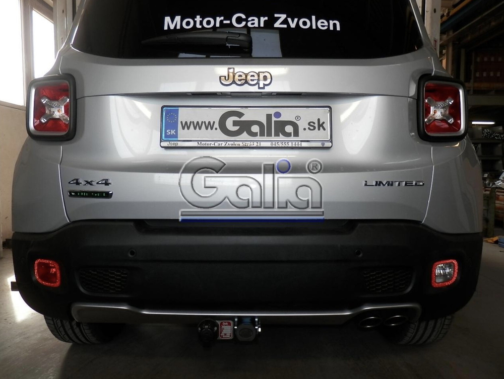 Фаркоп оцинкованный Galia J011C для Jeep Renegade 2014-, FIAT 500X 2014-(паспорт и сертификат в комплекте)(без электрики)