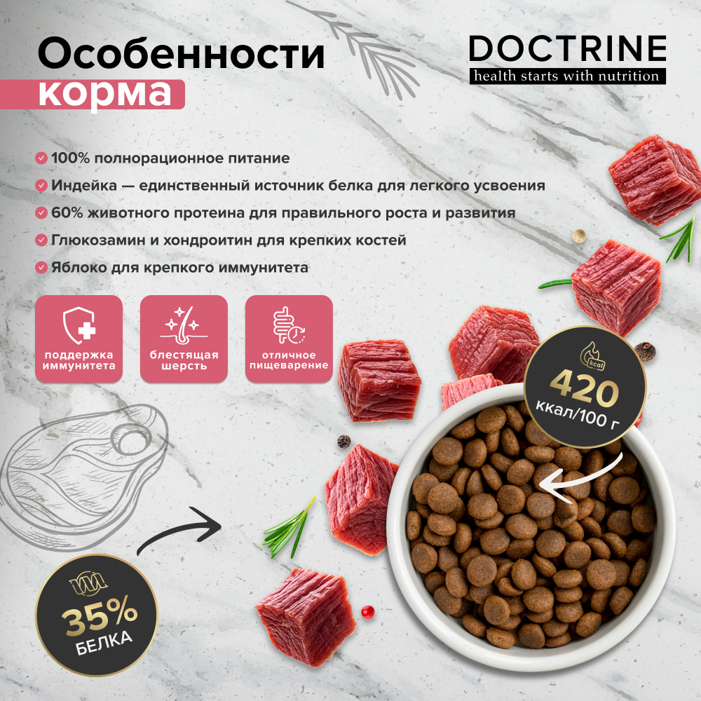 DOCTRINE (Доктрин) Сухой корм для котят, индейка/рис