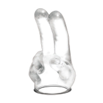 Насадка для стимуляции точки G для массажера Double Finger (прозрачный) (Цвет: прозрачный)