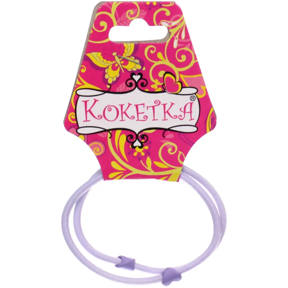 Резинки для волос 2шт «Грация», сердечки, микс 6 цветов, d-5,5см