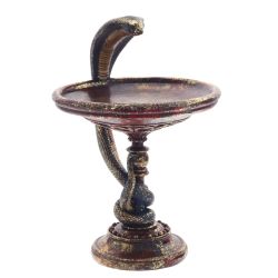 GAEM Фигурка декоративная "Змея с блюдом", L20 W21 H31 см