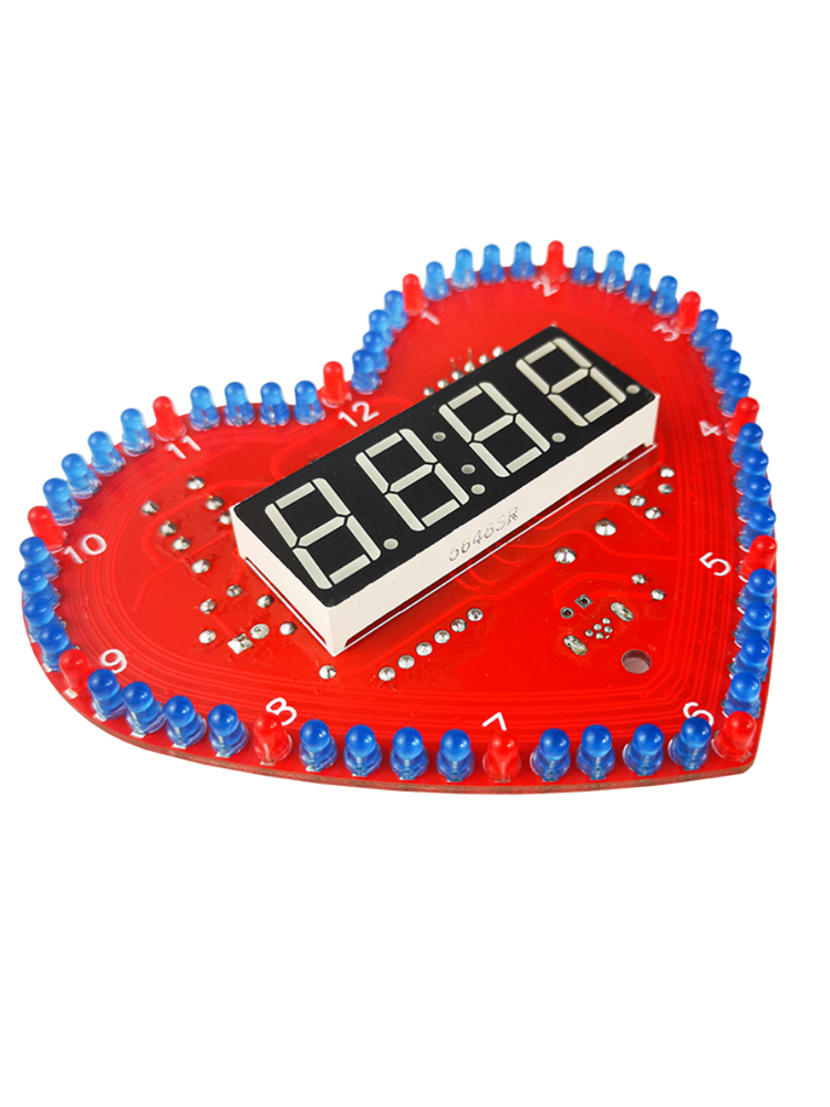 Набор для сборки и пайки (конструктор) "Цифровые электронные часы с термометром и будильником