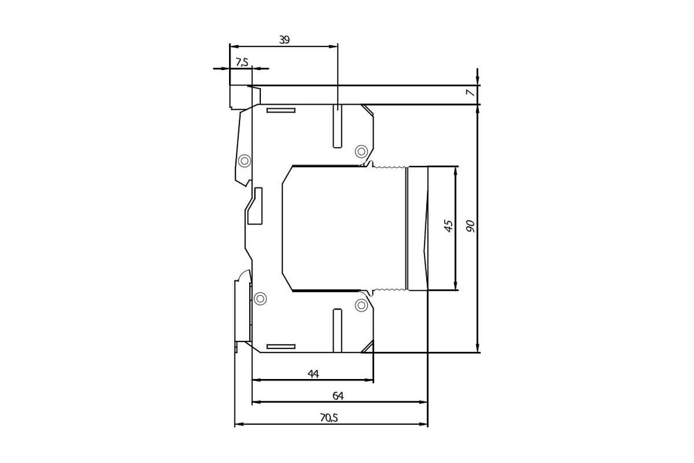 Ограничитель импульсных перенапряжений (УЗИП) OptiDin OM-I-4-280/12,5/S КЭАЗ