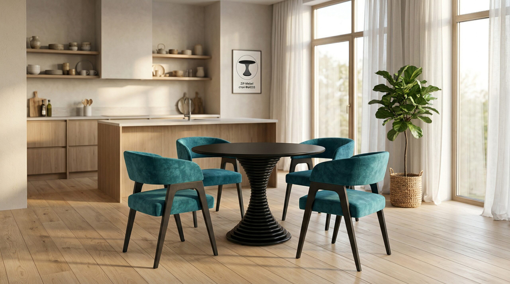 Стол Zip-mebel Фьюзз К 100 чёрное дерево